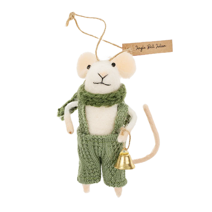 Jingle Bell Julian Mouse Ornament