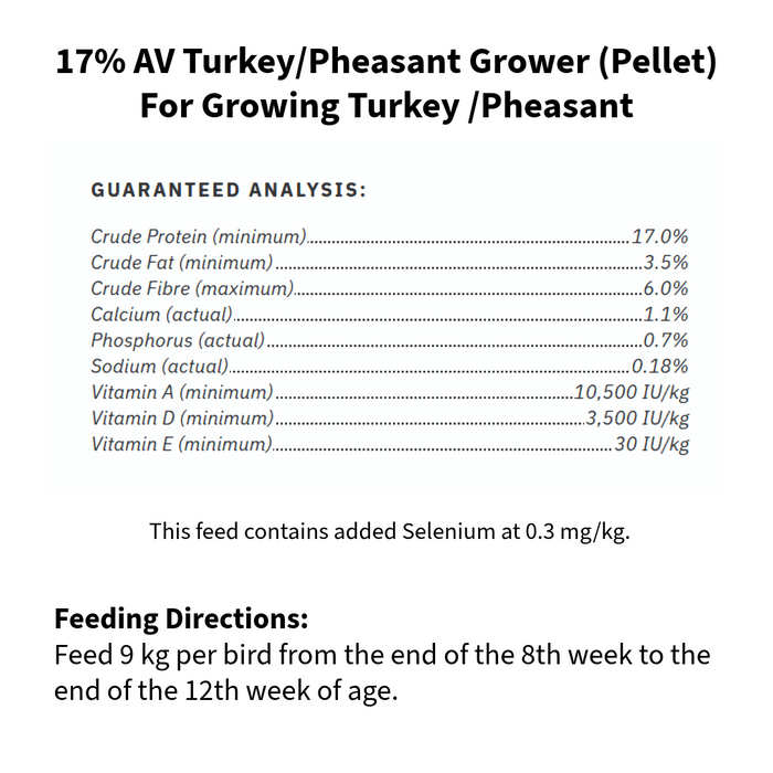 Turkey/Pheasant Grower - 25kg