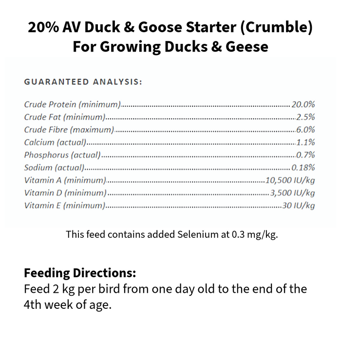 Duck/Goose Starter - 25kg