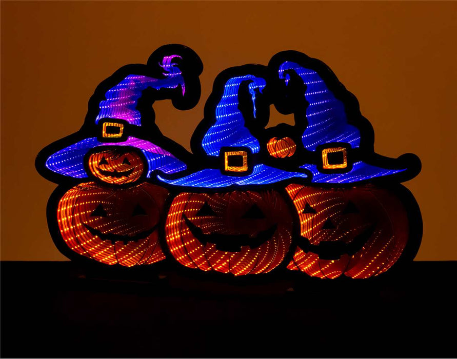 24" Witchy pumpkins Infinity Light