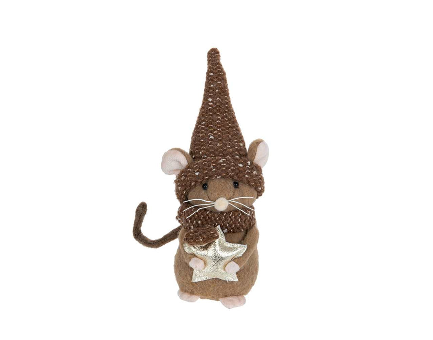 9" Christmas Mouse Statue