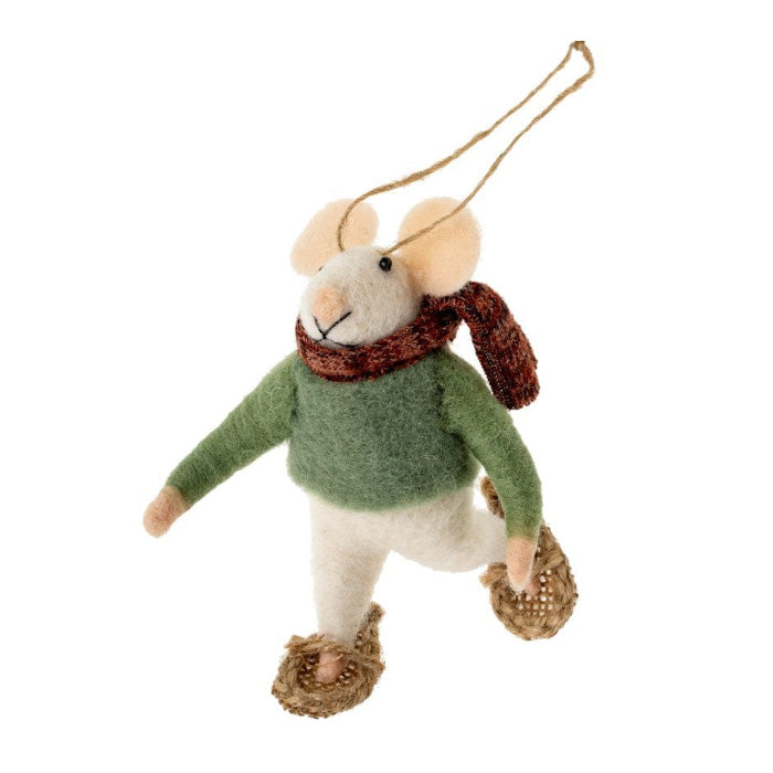 Snowshoe Sam Mouse Ornament