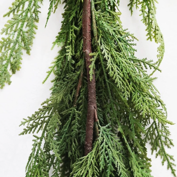 70" Fresh Touch Dark Green Sequoia Cypress Garland