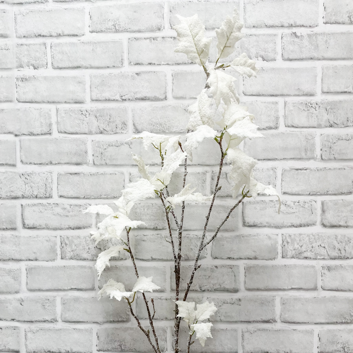 44.5" White Snowy Holly Spray