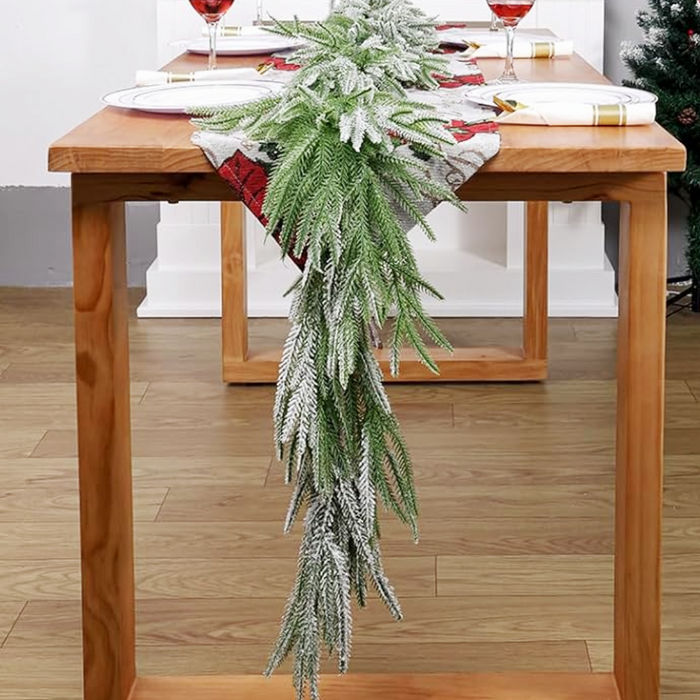 72" Snowy Norfolk Pine Garland