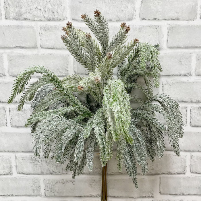 20" Fresh Touch Snowy Norfolk Pine - 4 Piece Bundle