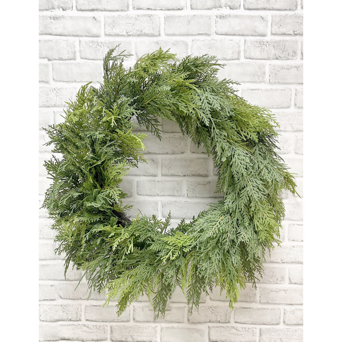 25" Fresh Touch Northern White Cedar Wreath