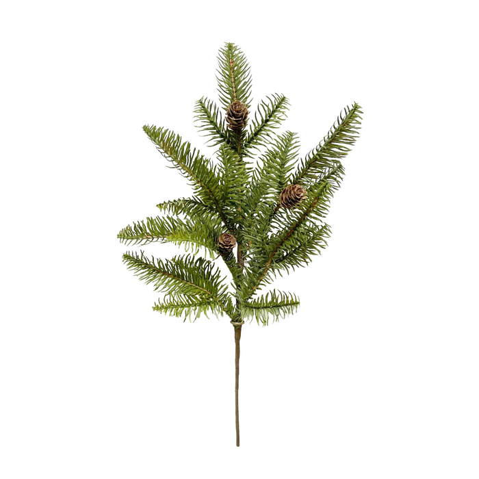 18" Fresh Touch Balsam Fir Spray with Natural Pine Cones