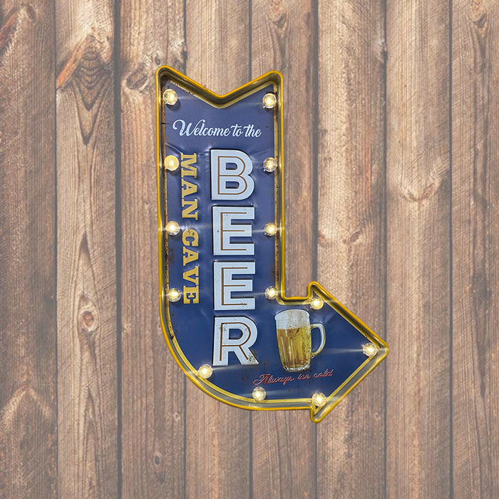 Metal Light Up Sign - "Man-Cave"