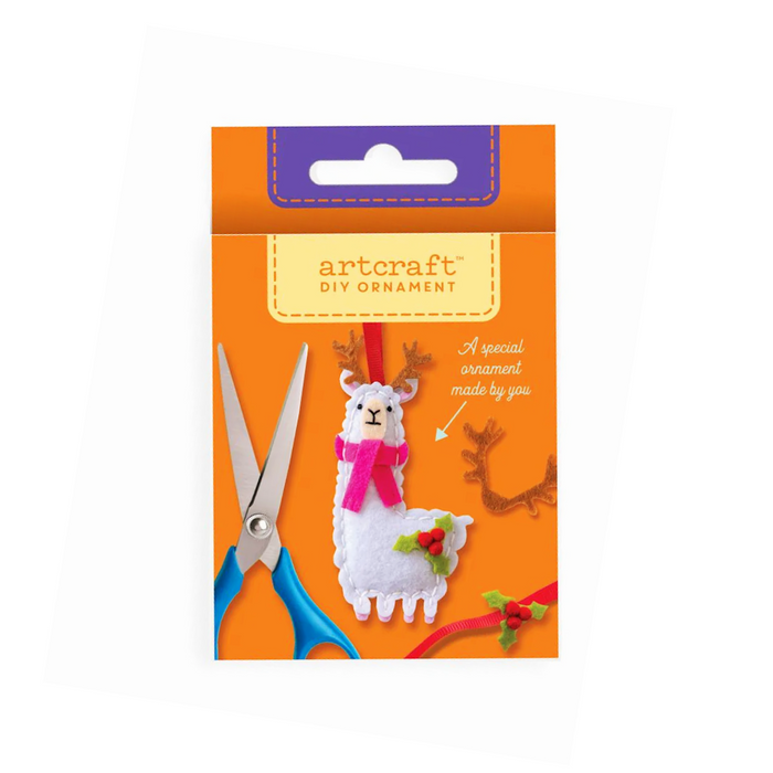 DIY Felt Ornament Kit - Christmas Alpaca