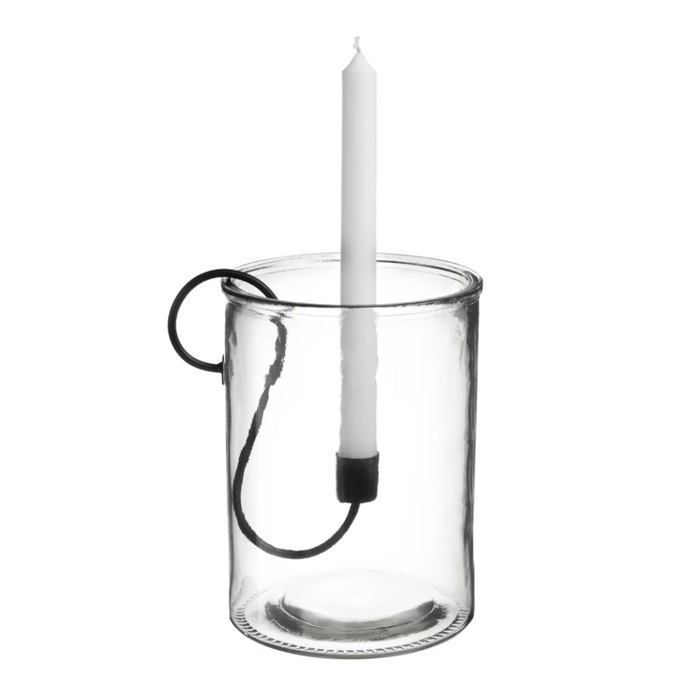 Large Glass /Metal Candle Holder