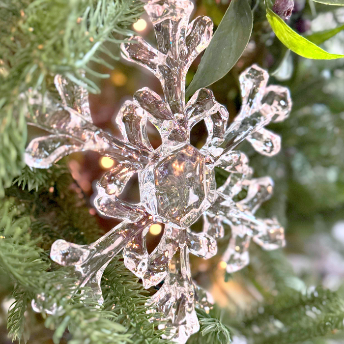 8" Acrylic Snowflake Ornament