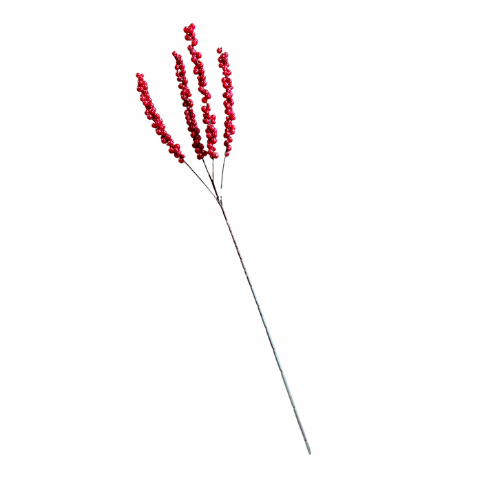 24 Inch Weather Resistant Red Berry Stem