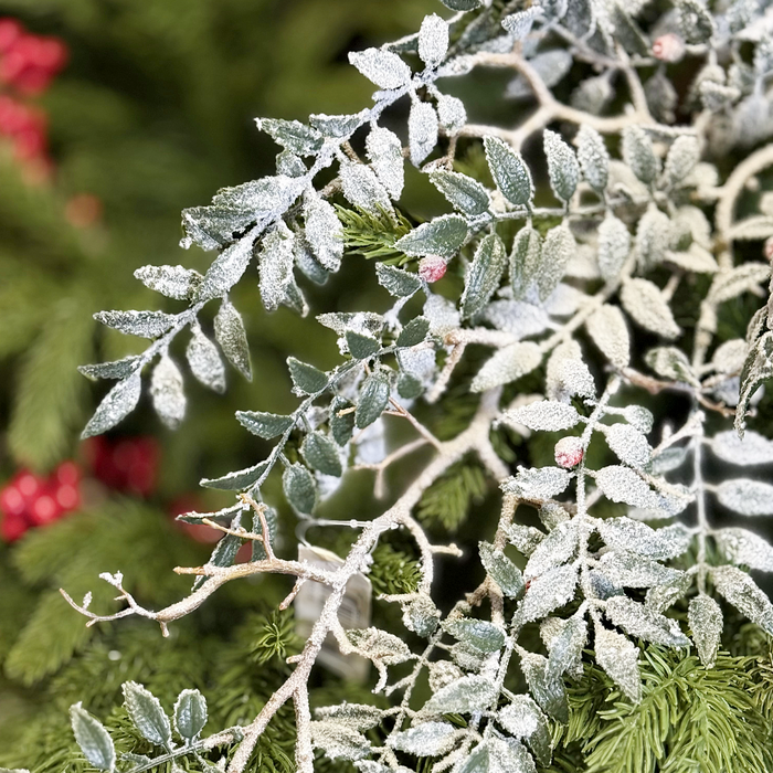 73 Inch Snowy Smilax Garland