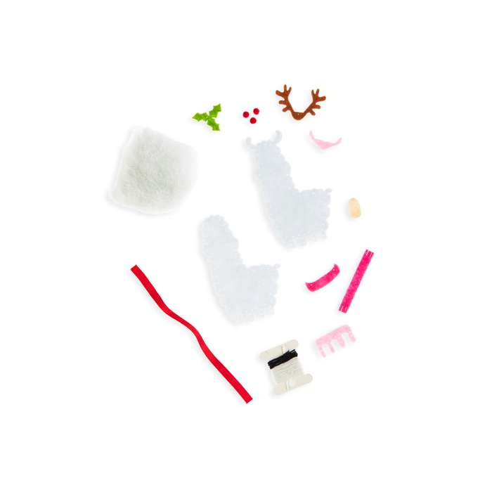 DIY Felt Ornament Kit - Christmas Alpaca