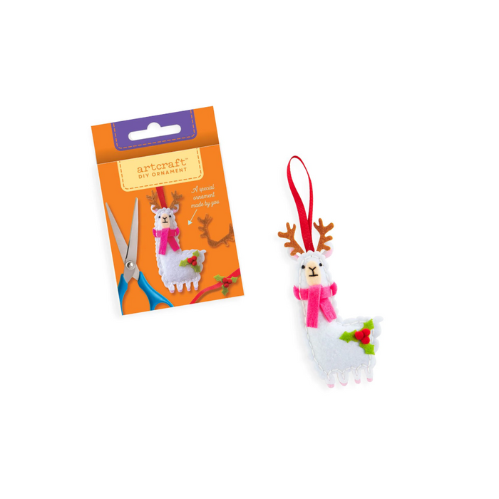 DIY Felt Ornament Kit - Christmas Alpaca