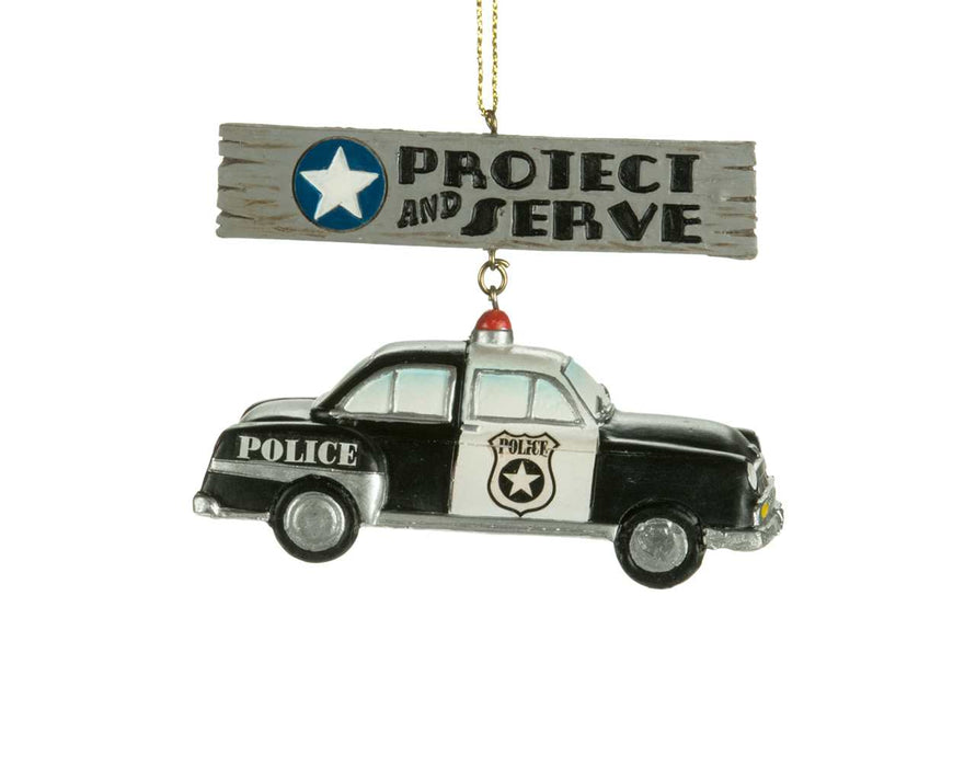 3.75" Police Car Ornament