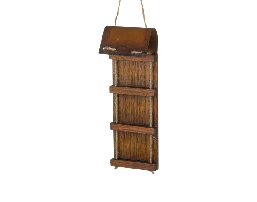 7" Wooden Toboggan Ornament