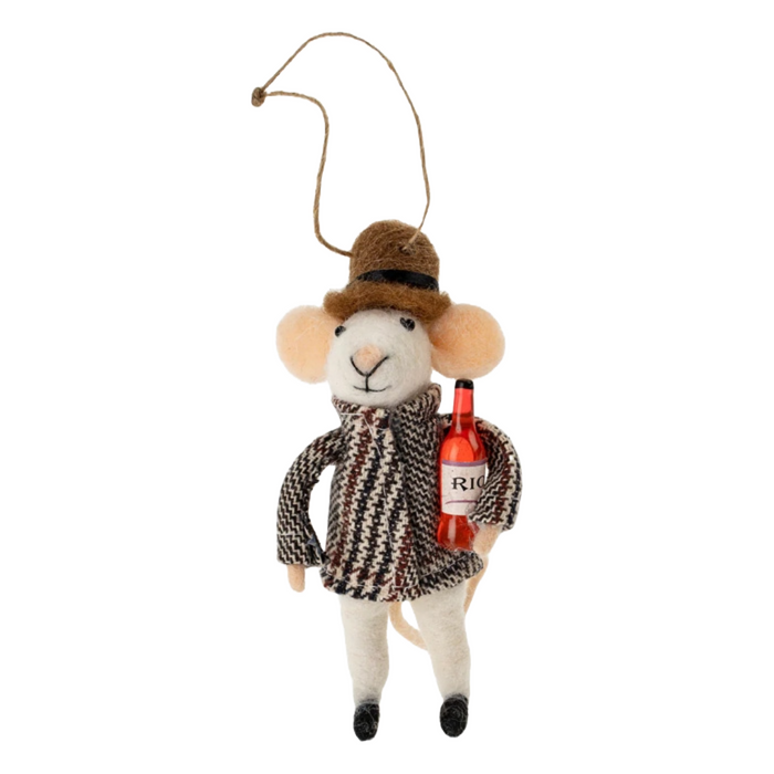 Winston Wine Mouse Ornament