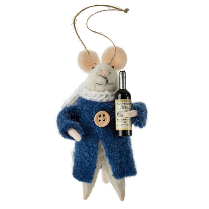 Winter Wine Mouse Ornament