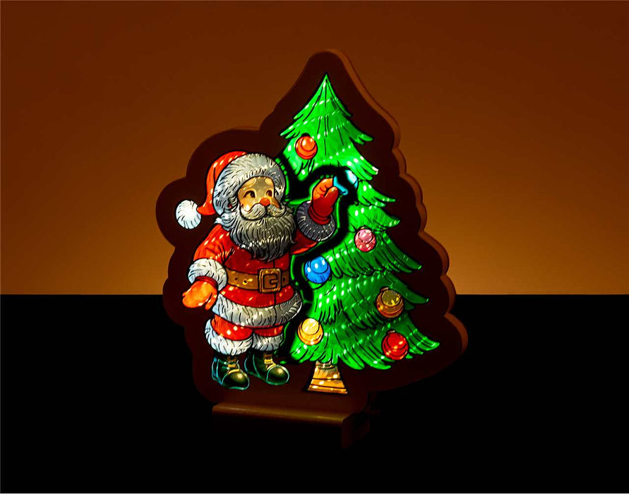 8" Santa/Xmas Tree Infinity Light
