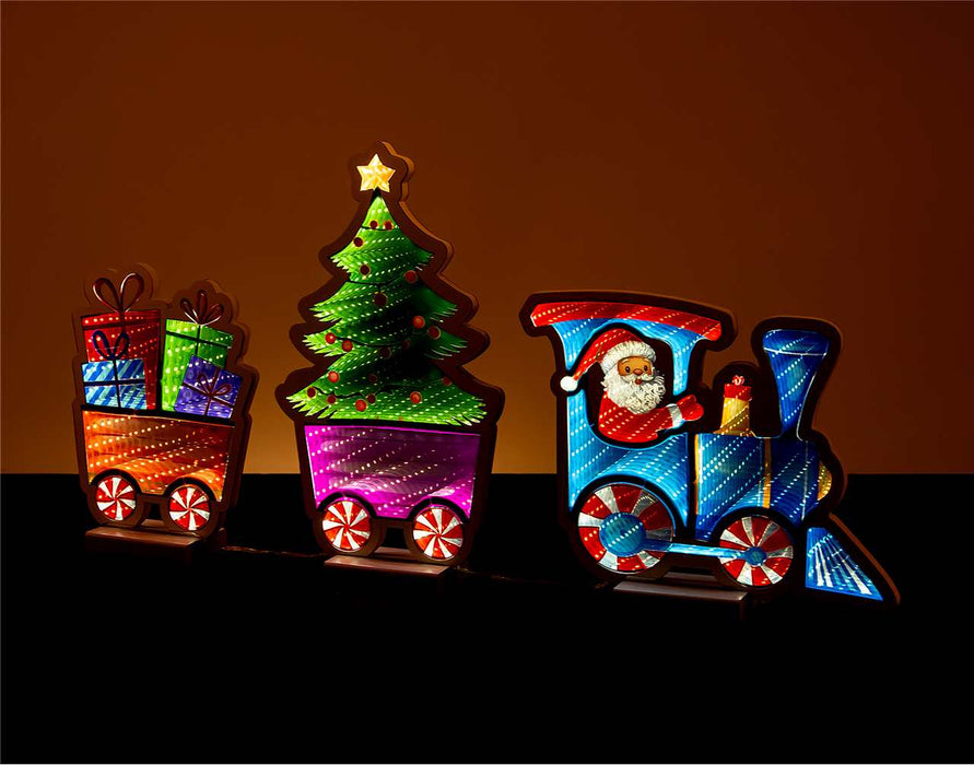 27.5" Xmas Train Infinity Light