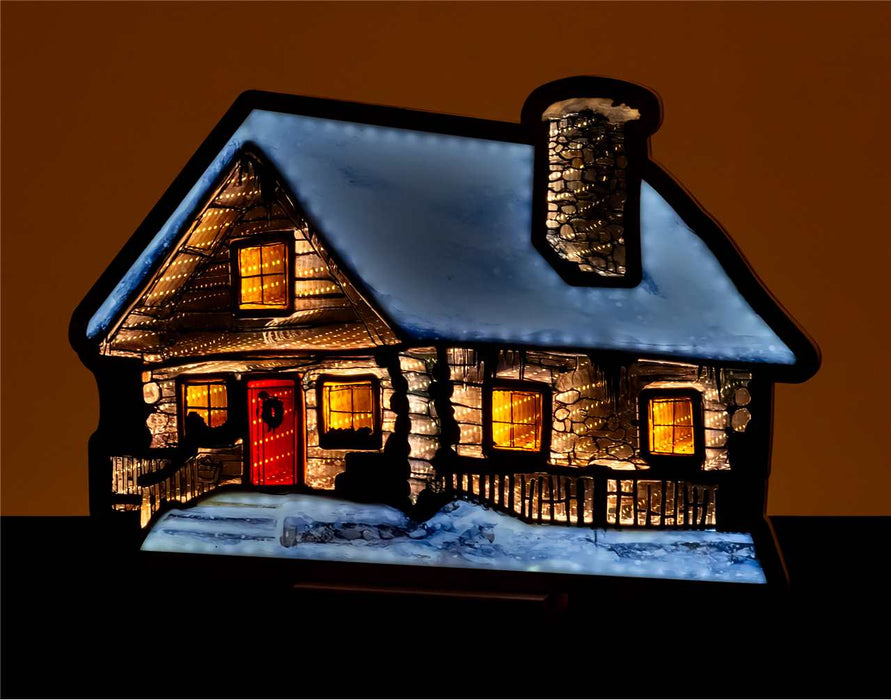 23.5" Log Cabin Infinity Light