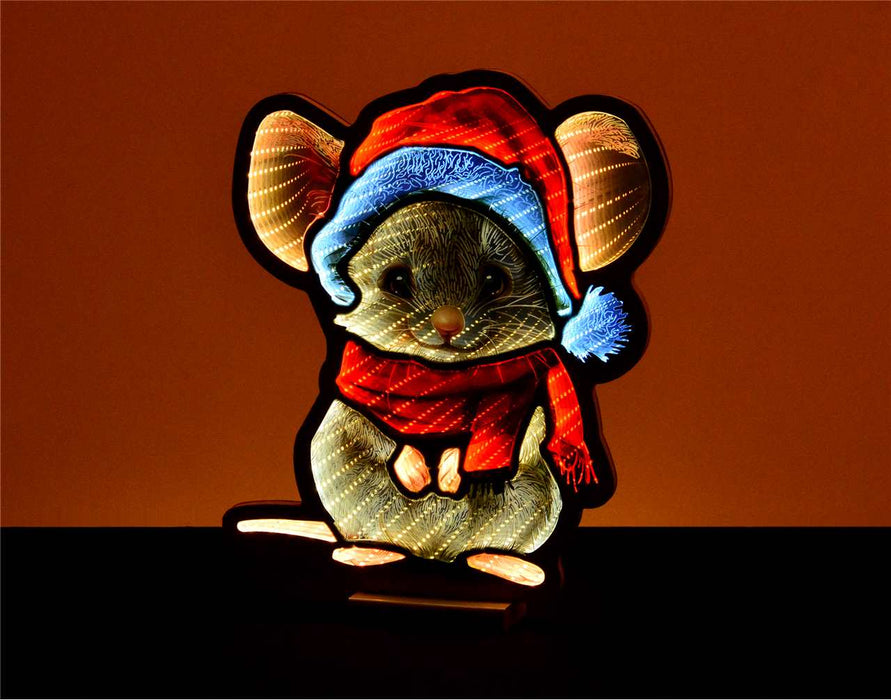 16.5" Xmas Mouse Infinity Light