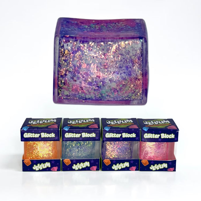 Jellium Stress Toy - Glitter Block