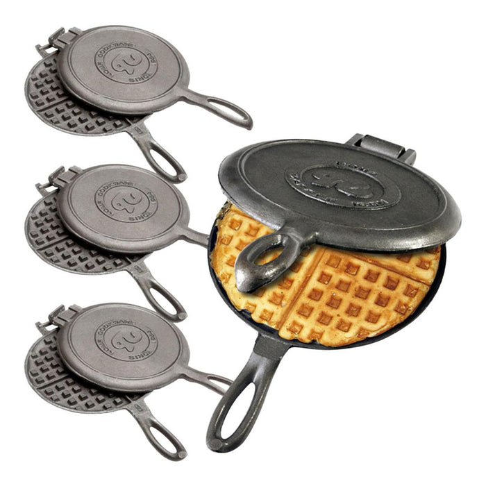 7" Old Fashioned Cast Iron Waffle Iron