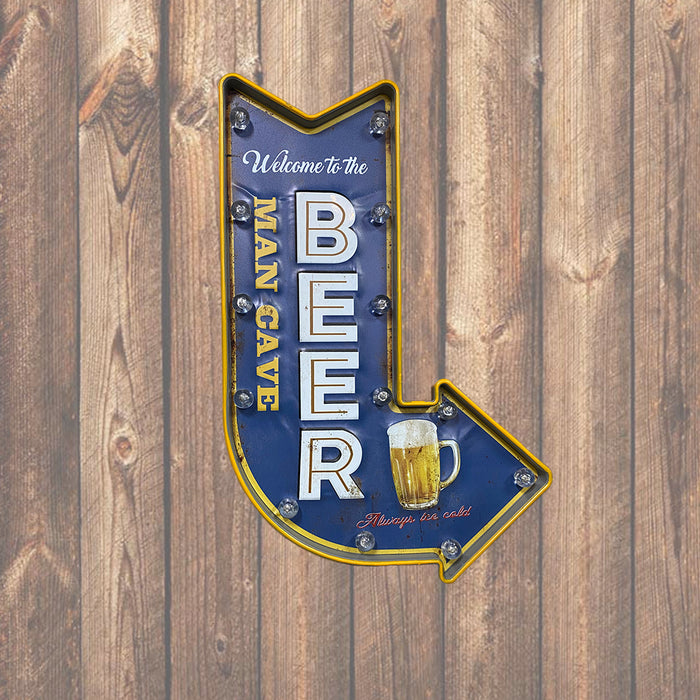 Metal Light Up Sign - "Man-Cave"