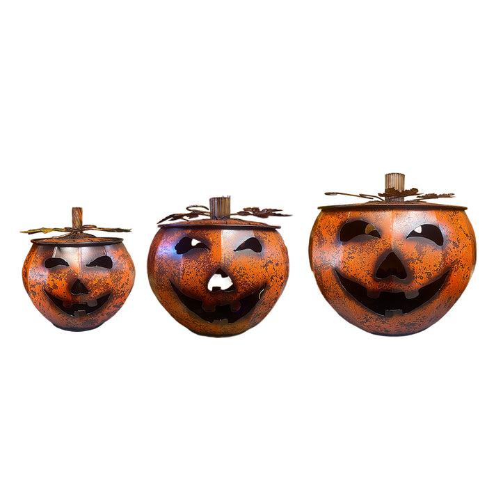 Metal Jack-O-Lantern Halloween Décor