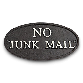 No Junk Mail Sign - Berry Hill - Country Living Products