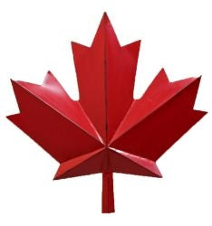 Metal Red Maple Leaf 15" - Berry Hill - Country Living Products