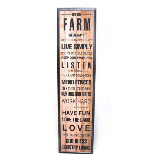 Farmhouse Rules Wall Sign - Berry Hill - Country Living Products