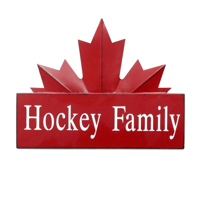 "Hockey Family" Maple Leaf Sign - Berry Hill - Country Living Products