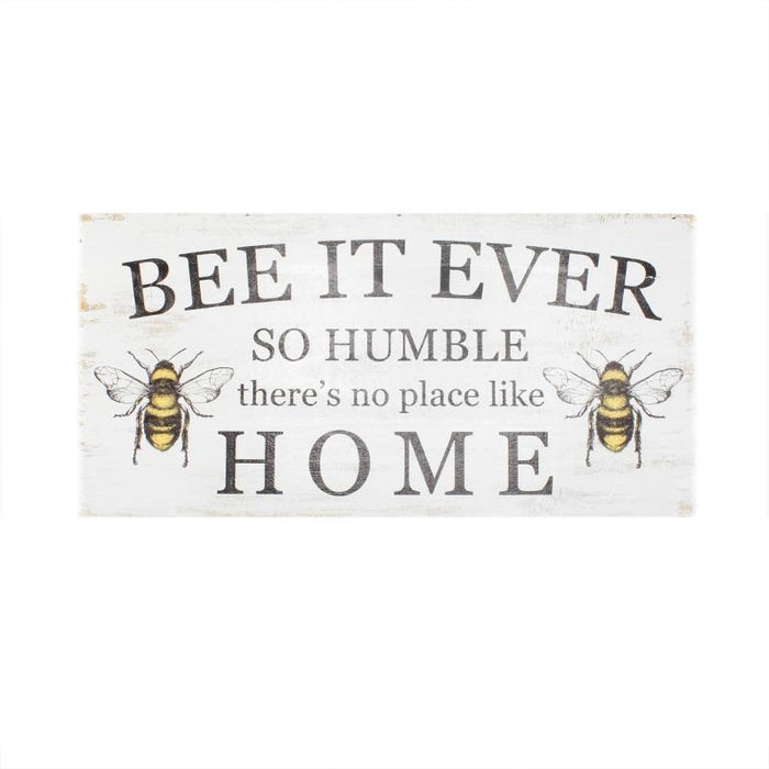 Bee it Ever So Humble/No Place Like Home' - Box Sign - 16x8 - Berry Hill - Country Living Products