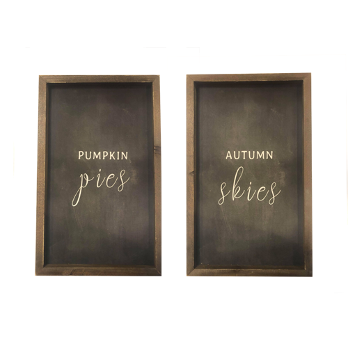Chalkboard Fall Sign - 2 Assorted - Berry Hill - Country Living Products
