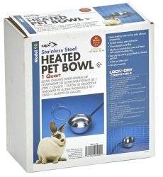 Stainless Steel Heated Pet Bowl - 1qt - Berry Hill - Country Living Products