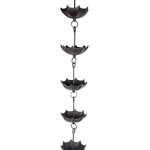 Black Cast Iron Umbrella Rain Chain - Berry Hill - Country Living Products