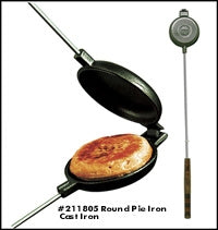 Cast Iron Round Pie Iron - Berry Hill - Country Living Products