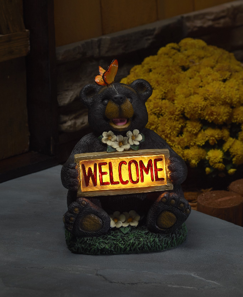 Solar Welcome Bear - Berry Hill - Country Living Products