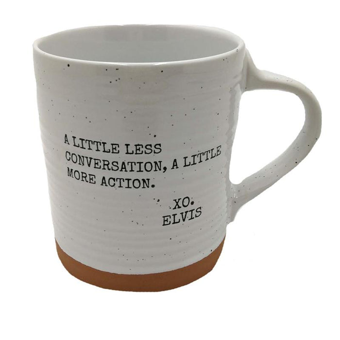 Mug - "A Little Less Conversation, A Little More Action - XO Elvis"