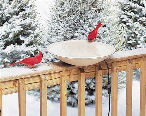Heated Bird Bath With EZ-Tilt Deck Mount - Berry Hill - Country Living Products