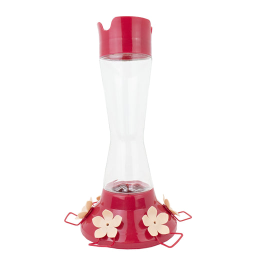 Top-Fill Pinch-Waist Glass Hummingbird Feeder 20 oz - Berry Hill - Country Living Products