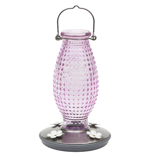 Cranberry Hobnail Vintage Hummingbird Feeder 16 OZ - Berry Hill - Country Living Products