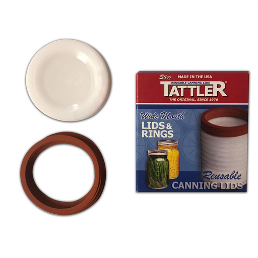 Tattler Re-Usable Canning Lids & Rings, 1 Dozen Wide - Berry Hill - Country Living Products