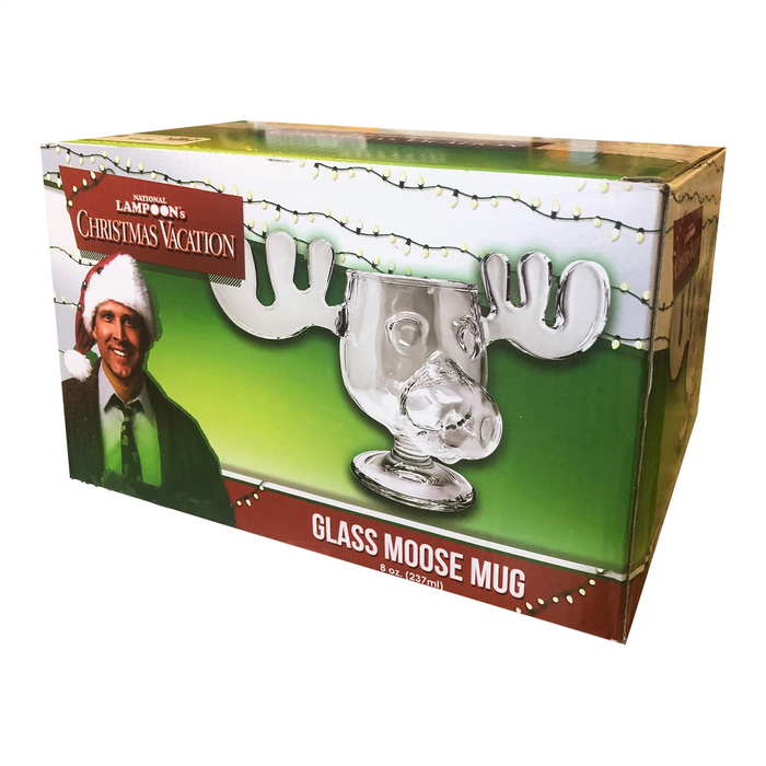 National Lampoon's Christmas Vacation 8 oz Glass Moose Mug - Berry Hill - Country Living Products
