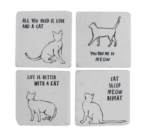 Cat Coaster Set - 4 piece - Berry Hill - Country Living Products