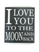 Shelf Plaque - To The Moon And Back - Berry Hill - Country Living Products